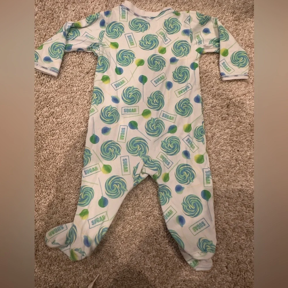 Designer LIMITED EDITION! Noomie x Robyn Blair Footie Pajamas - blue lollipop